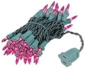 Novelty Lights 11 Feet 50 Bulbs Traditional Incandescent Mini Lights, Purple on Green Wire with 2.5" Spacing, Commercial Grade and UL Listed for Indoor/Outdoor Use, End-to-End Connectable
