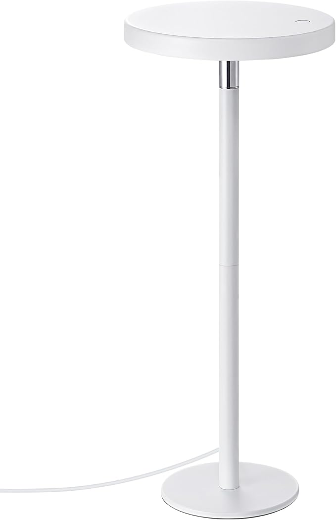 EDISHINE LED Table Lamp with 2 Adjustable Height, 5%-100% Dimmable & 3 Color Temperature, Touch Control, Modern Desk Lamp for Home Office, Living Room, White