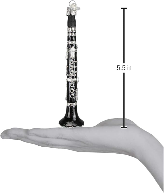 Old World Christmas Ornaments: Clarinet Glass Blown Ornaments for Christmas Tree (38026)