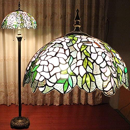WERFACTORY Tiffany Floor Lamp Base Only, for 16-24 Inch Stained Glass Lampshade Height 64 Inch Bronze Finished Resin Base Antique Standing Lighting Base Replacement Only Wide 11 Inch