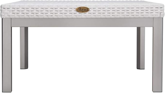 Lagoon Russ Brown_Rattan Coffee Table W/Alum Tube