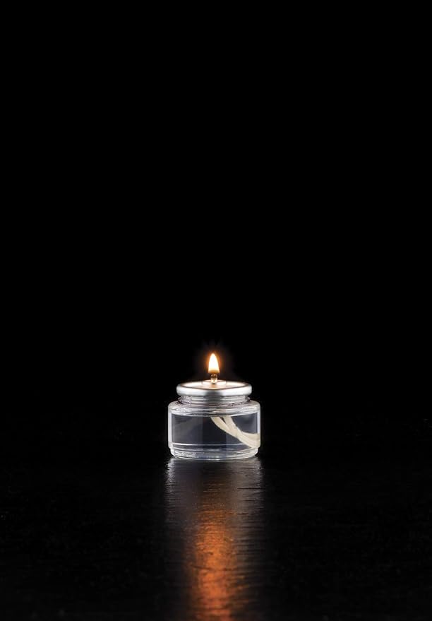 Hollowick Disposable Liquid Candles, 8 Hour, for Use in Glass Votive Tealight Lamp Holders, Restaurant Wedding Table Top Lights, Child Resistant Closures, 90 Pieces, Clear Fuel Oil HD8-90