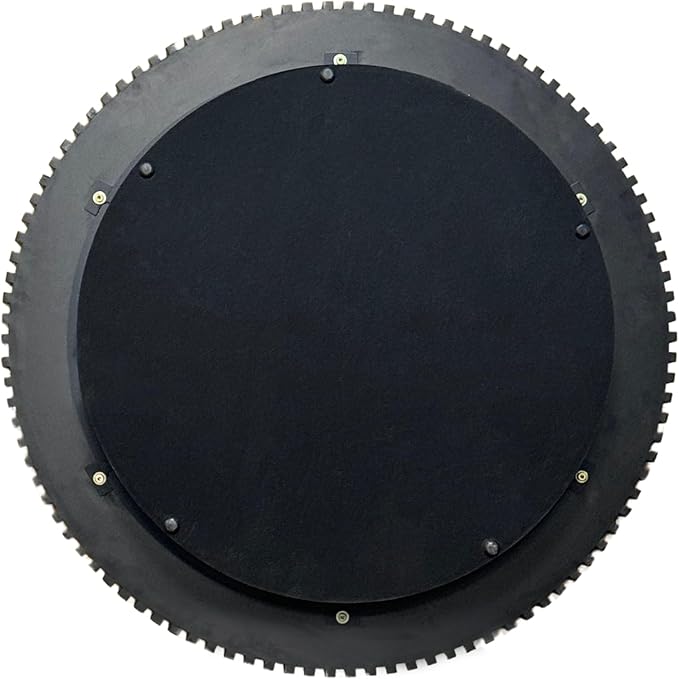39" Round Coffee Table with Hidden Storage Compartment, Modern Handcraft Fluted Drum Coffee Table, Wooden Circle Center Table Cocktail Tea Table with Sturdy Pedestal for Living Room, Black