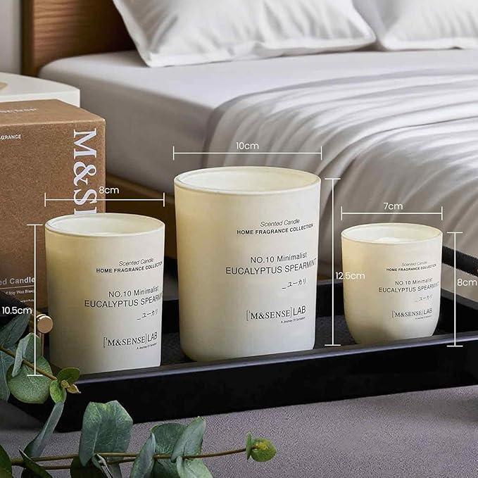 M&SENSE Natural Soy Candle| Espresso Love | 16.6 oz, 95H Burn | Minimalist Christmas Scented Candle for Relaxation, Gifting, Home Décor | for Bedroom, Office, Party Large