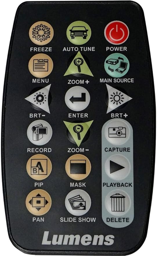 Generic Lumens PSREMOTE Remote Control, for use with PS760, PS750, and PS751 Document Cameras, Black