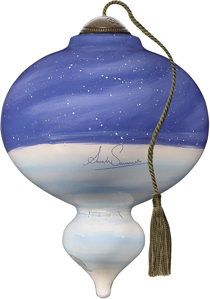 Ne’Qwa Art Angels We Have Heard On High Hand-Painted Blown Glass Ornament – Religious Christmas Ornament – 7221106