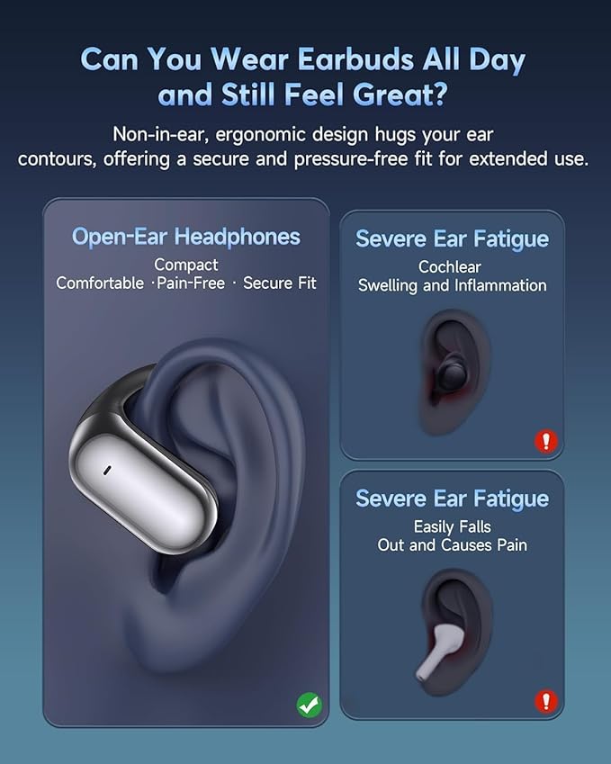 AI Translation Earbuds Real Time,188 Language Translator Earbuds,Bluetooth 6.1 Audifonos Traductores Inglรฉs Espaรฑol,OWS 4-in-1 Translation Headphones,Translator Headphones Suitable for Travel Learning