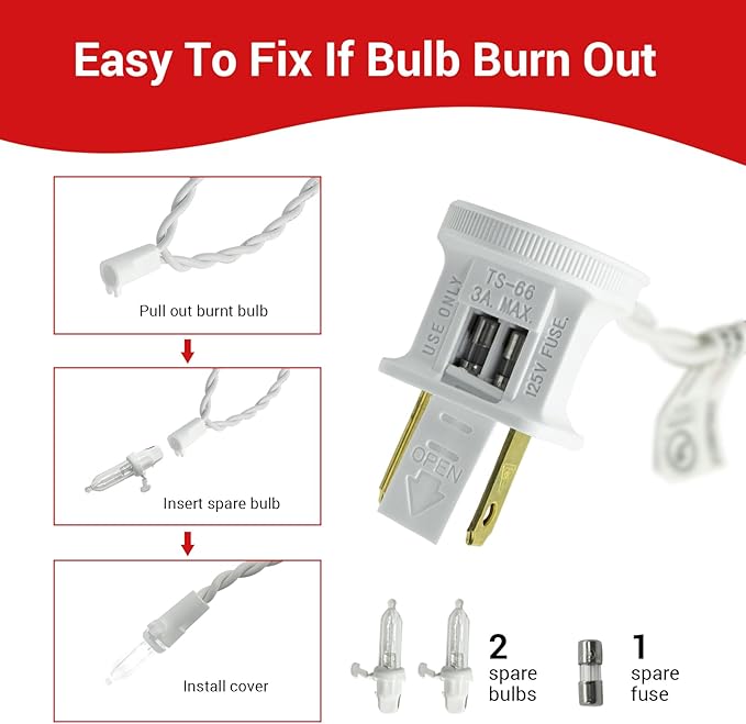 new one Cool White Icicle Lights with White Wire with 2 Cord Reels, 2 Pack Totalling 93.4FT, 240 Drops 500 LED Connectable Christmas String Lights Holiday Party (46.7 FT 250 LED 120 Drops for 1 Pack)
