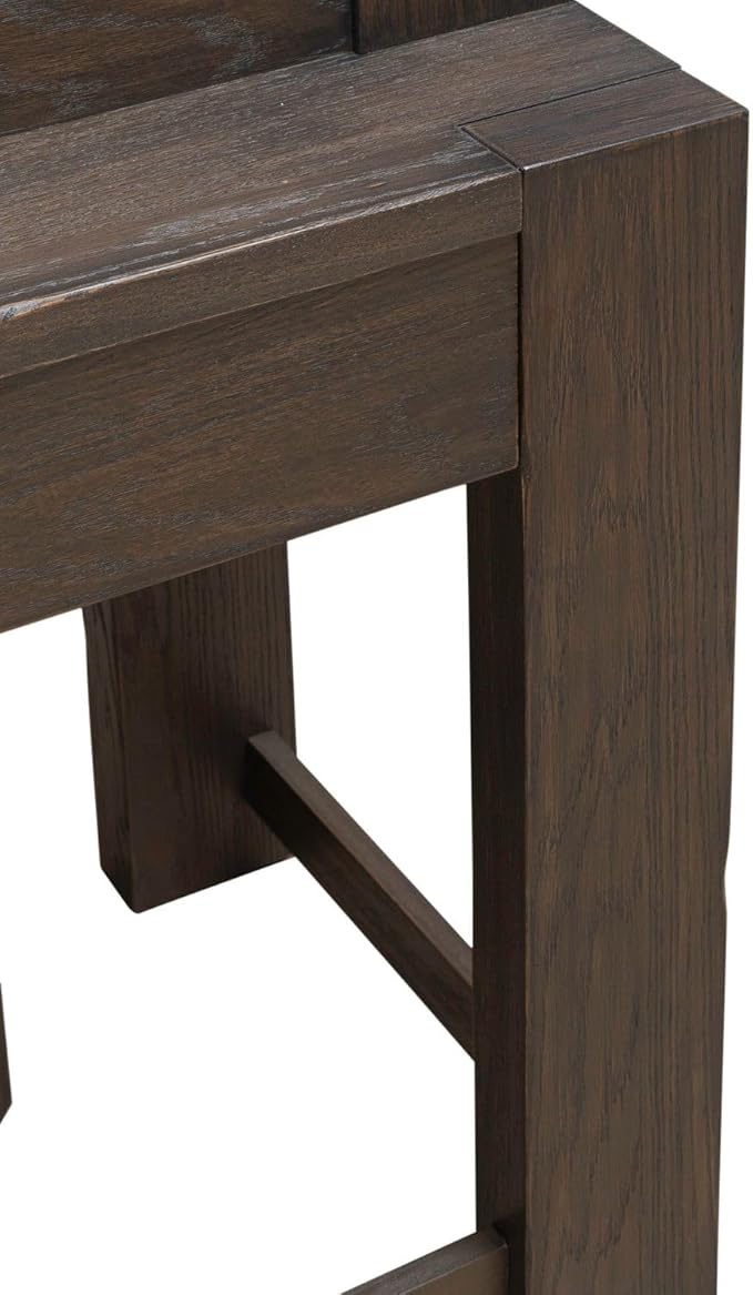 Liberty Furniture Lennox Hill Living Room 4 Piece Set - Console Bar Table, 3 Swivel Upholstered Stools - Bark