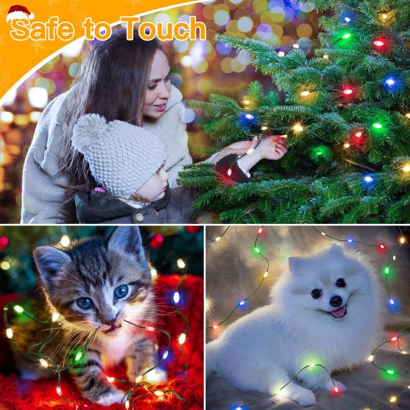 Ollny Christmas Lights 1000 LED 330 FT, IP67 Waterproof Plug in Christmas Tree Lights with Remote, 8 Modes, 3 Timers, Dimmable, House Xmas Indoor Decorations Outdoor Christmas Lights (Multicolored)