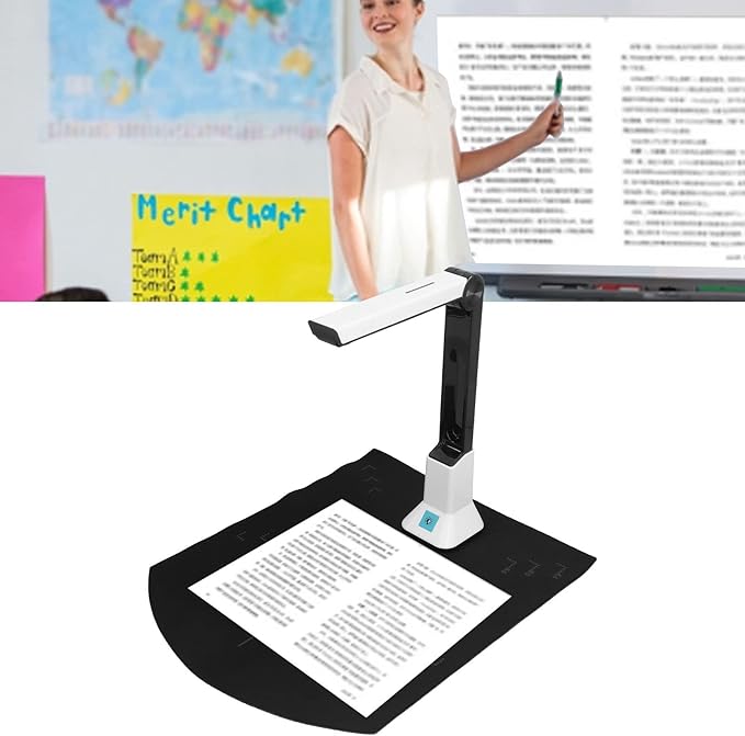 KC5M01 High Definition Scanner Portable 8MP Document Camera Overhead Scanners for Home Office Use
