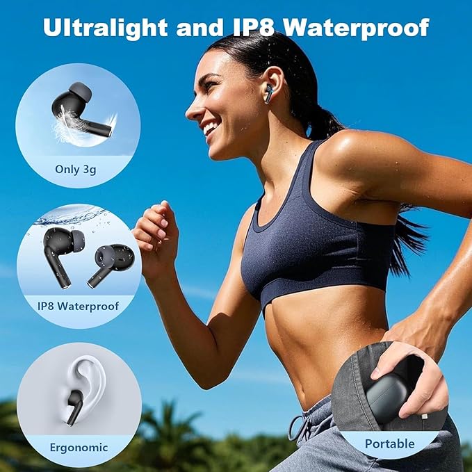 AI Translation Earbuds Real Time - 3-in-1 Bluetooth 5.4 Translating Ear Buds,, 144 Language,Bluetooth Translation Headphone, 80H Playtime Translator, iOS & Android, Travel Business Learning,(Black)
