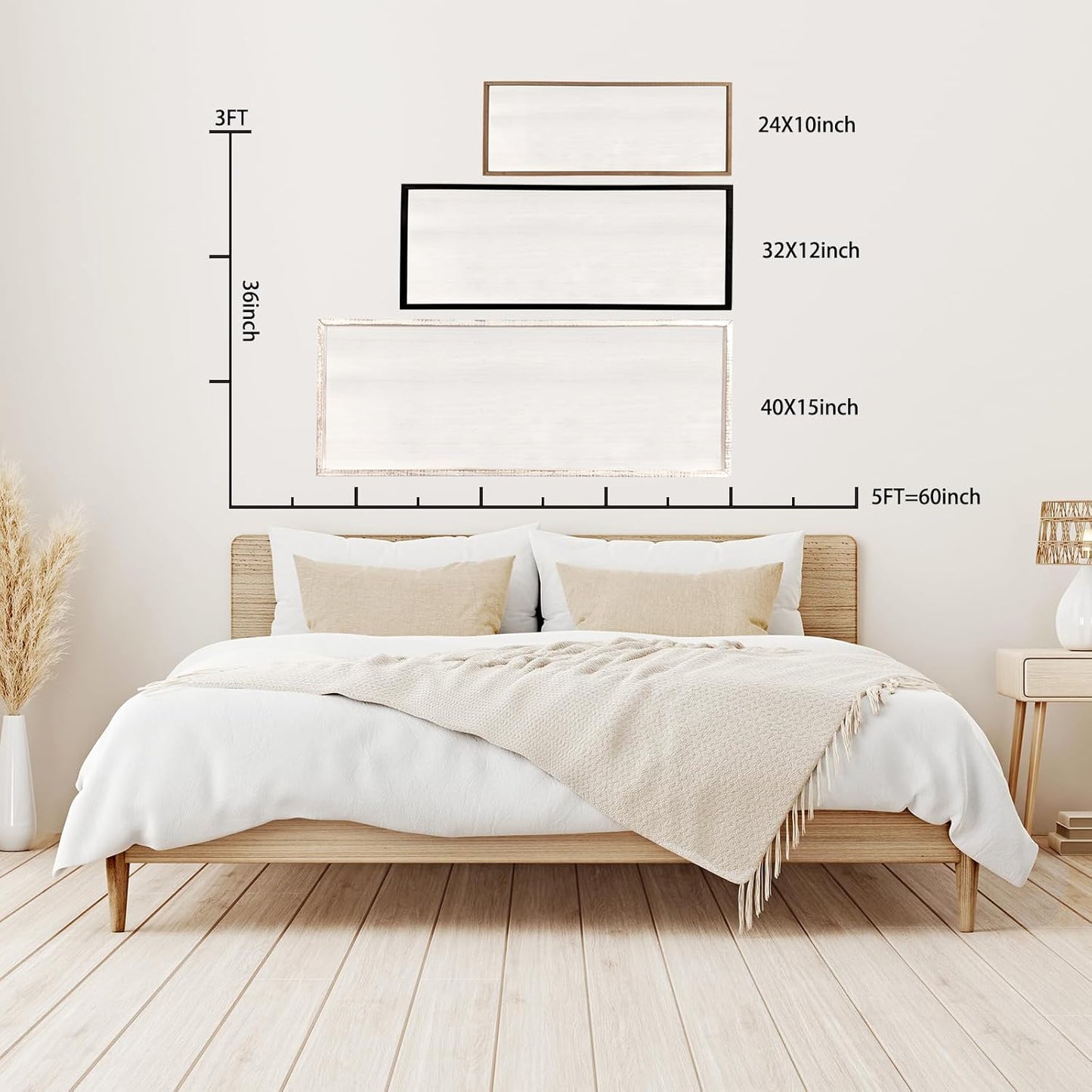 Bless the Food Before Us Sign Wall Decor 32''×12'' Large Farmhouse Dining Room Wall Decor Framed Wood Rustic Home Wall Art Kitchen Decoration (Black)