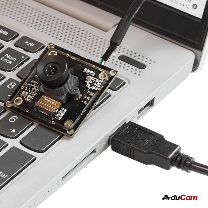Arducam 100fps Mono Global Shutter USB Camera, 720P OV9281 UVC Webcam Module with Low Distortion M12 Lens Without Microphones, for Computer, Laptop, Android and Raspberry Pi