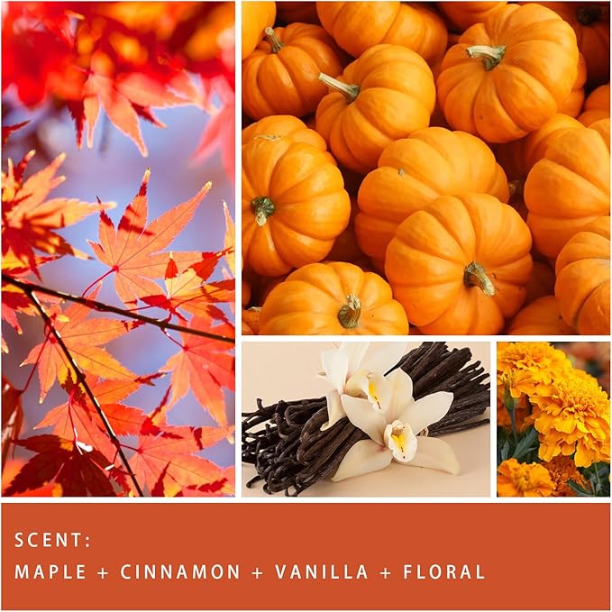 Auelife Fall Candle, Autumn Wreath Scented Soy Candles for Home, Aromatherapy Candle Gift Set for Women & Men, Cozy Fall Dรฉcor, 7oz โ Perfect for Autumn Relaxation and Home Ambiance