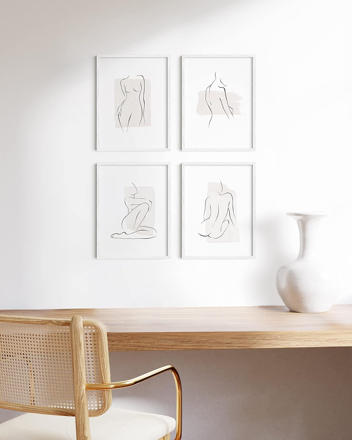 Haus and Hues 12x16 White Oak Wood Picture Frames Set of 15 - Premium Bulk Picture Frames 12x16 Bundle - Elegant Gallery Wall Frame Set for Posters, Art Display - Ideal for Wall Decor in Home & Office