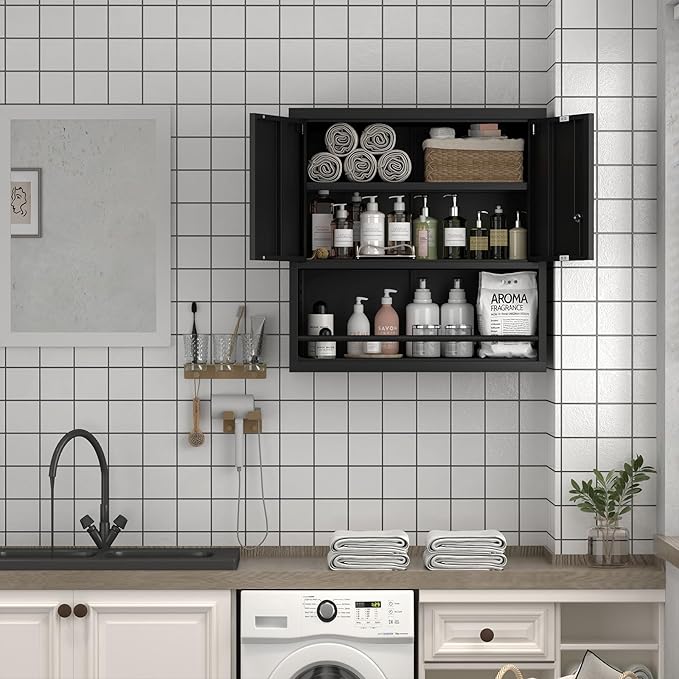 Garage Storage Cabinets,Metal Wall Storage Cabinet with Shelves,Locking Cabinet for Workshop,Warehouse,Home Office,Kitchen