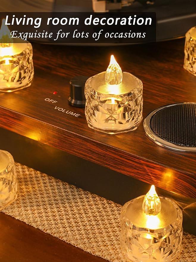 12 Pack Flameless LED Tea Lights Candles,for Halloween Christmas Home/Wedding Decor, Holiday Gifts &Decorate Lights