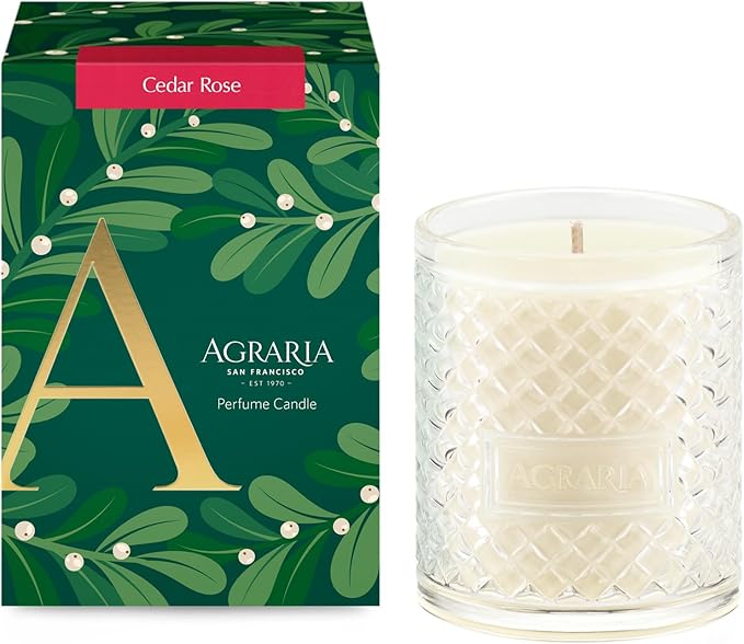 Cedar Rose Holiday Scented Candle, 7oz