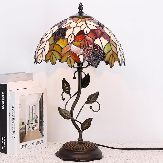 Table Lamp Base Replacement Only, Wide 6 Height 20 Inch, Fit for 8, 10, 12 Inch Tiffany Style Stained Glass Lampshade, Dark Bronze Finish,Resin, Push Switch On Cord(N (W6H20 Inch))