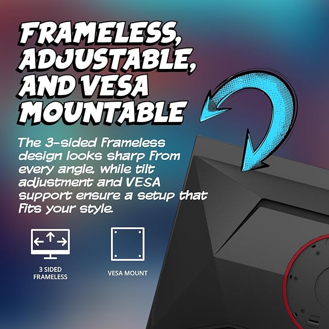 AOC Q27GAZD 27" QD OLED Gaming Monitor, QHD 2560 x 1440, 240Hz 0.03ms, HDMI 2.0 x1, Display Port x1, G-Sync Compatible, Console Gaming Ready, 3-Year Zero-Bright-Dot