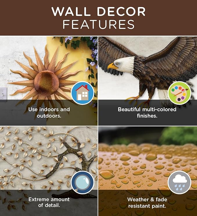 Regal Art & Gift Dragonfly Art Metal Wall Décor for Home - Large Wall Hanging Decorative Accent | Indoor Outdoor Metal Wall Art | Weather Resistant Sculpture for Living Room, Patio or Garden