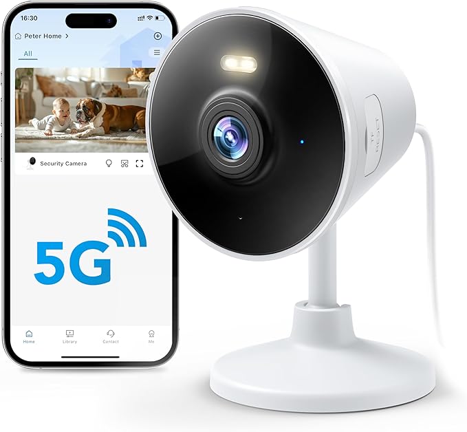 Rocktone 5G & 2.4G Indoor/Outdoor Security Camera for Home, Baby/Elder/Dog/Pet Camera with Phone App, WiFi Camera w/Spotlight Color Night Vision 2-Way Audio