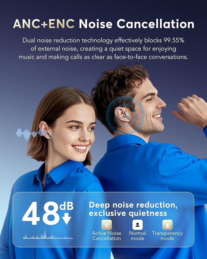 AI Translation Earbuds Real Time,144 Language Translator Earbuds, Audifonos Traductores Inglรฉs Espaรฑol,3-in-1 Translating Device, Translate Ear Buds for Travel Learning with 4 ANC Mic,IPX7 Waterproof