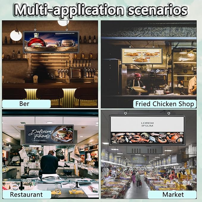 P6 Outdoor LED Scrolling Sign 40x18 inch - WiFi and USB Programmable LED Sign Advertising Display with HD Scrolling Text, Images & Video for Business