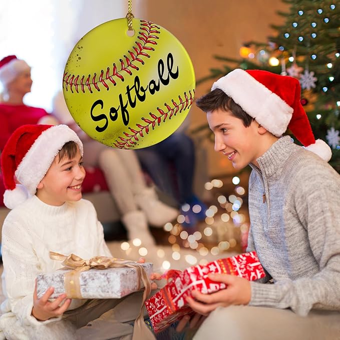 Sports Kids Softball Player Gift - Christmas Ornament