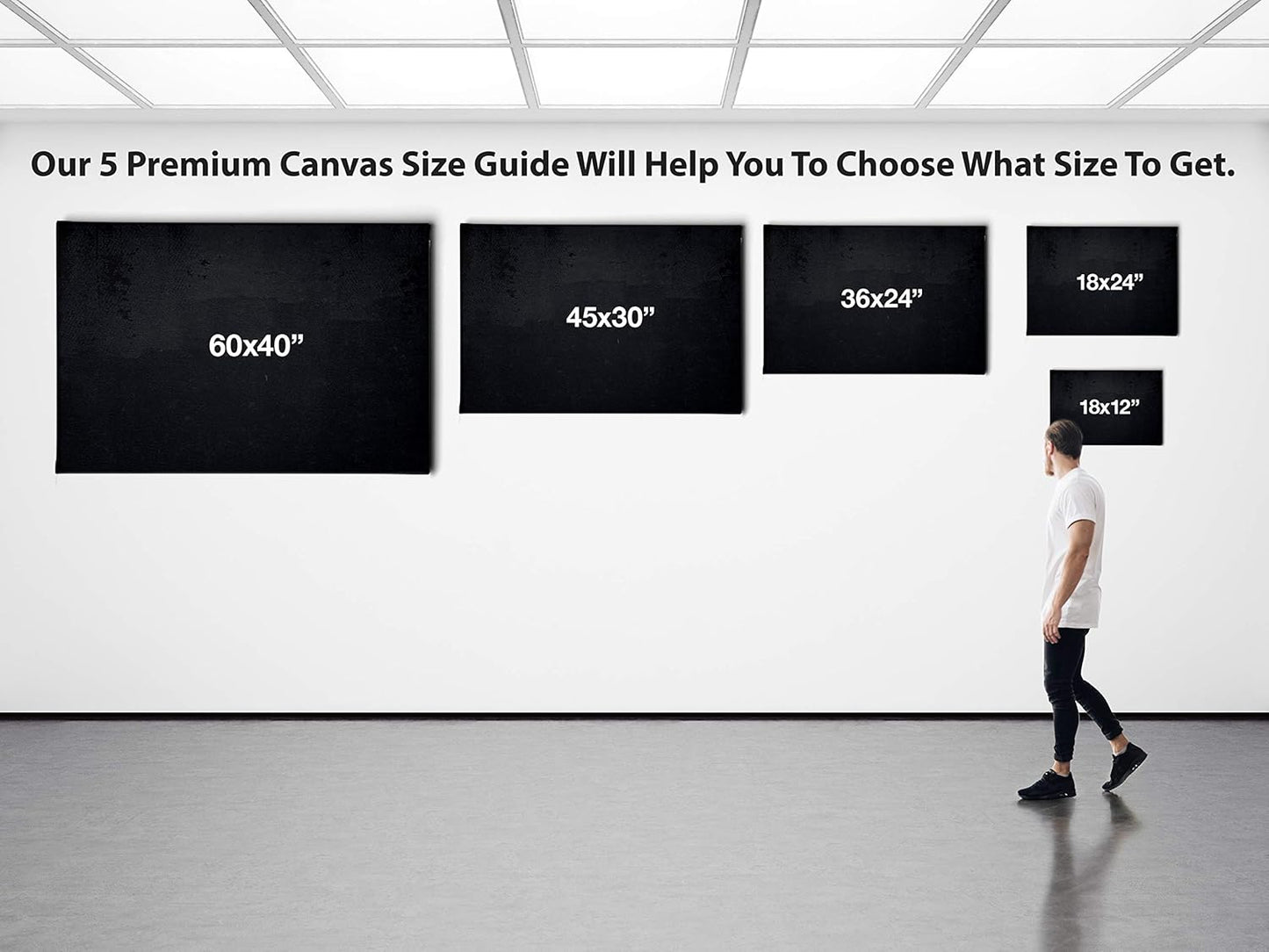 Porsche Car 911 Color Revolution Canvas Art Print Picture Wall Home Decor - Various Sizes (45in x 30in Modern Black Framed)