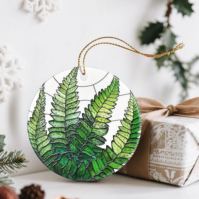 Fern Plant Christmas Ornaments: Christmas Tree Decorations, Holiday Decor for Plant Lovers, Stocking Stuffers, Gift Ideas, Xmas Gift & Plant Lover Gifts, Plant Mom Gifts