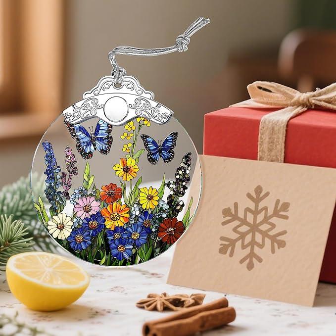 Butterfly Ornament, Stained Glass Christmas Decorations, Christmas Ornaments for Tree, Holiday Ornament, Butterfly Gifts, Holiday Party Gifts, Gift Ideas & Xmas Gift