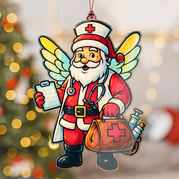 Nurse Christmas Ornament – Healthcare Worker Ornament | Medical Gifts for Nurses + Doctor Ornament – Nurse Appreciation Gifts – Christmas Ornament 2025