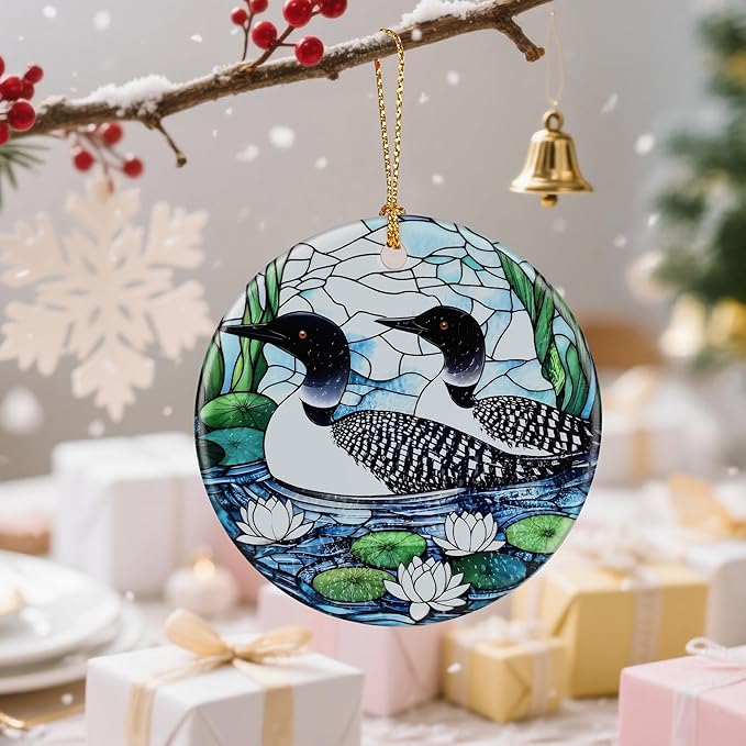 Loon Birds Ornament – Christmas Ornament, Christmas Tree Decor, & Perfect Holiday Decor | Bird Lover Gift, Gifts for Women and Friend