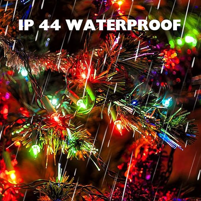 Dazzle Bright Christmas Mini String Lights, 2 Pack Total 60FT 300 Incandescent Green Wire Fairy Lights UL Certified Christmas Decorations for Indoor Outdoor Yard Party Xmas Tree Decor, Multicolor