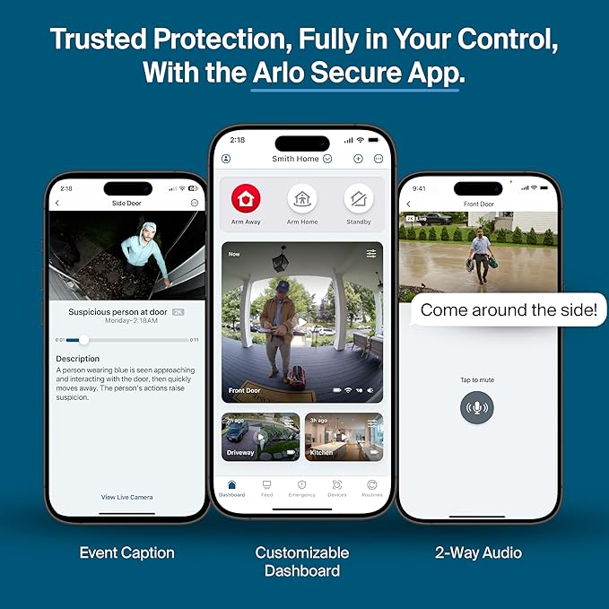 Arlo Pro XL Security Camera 2K HDR (6th Gen, 2025 Release) - Wireless Outdoor Camera, 2x Longer Rechargeable Removeable Battery, AI Event Captions, Emergency Response, 1-Mo. Trial of Secure Plan,1 Cam