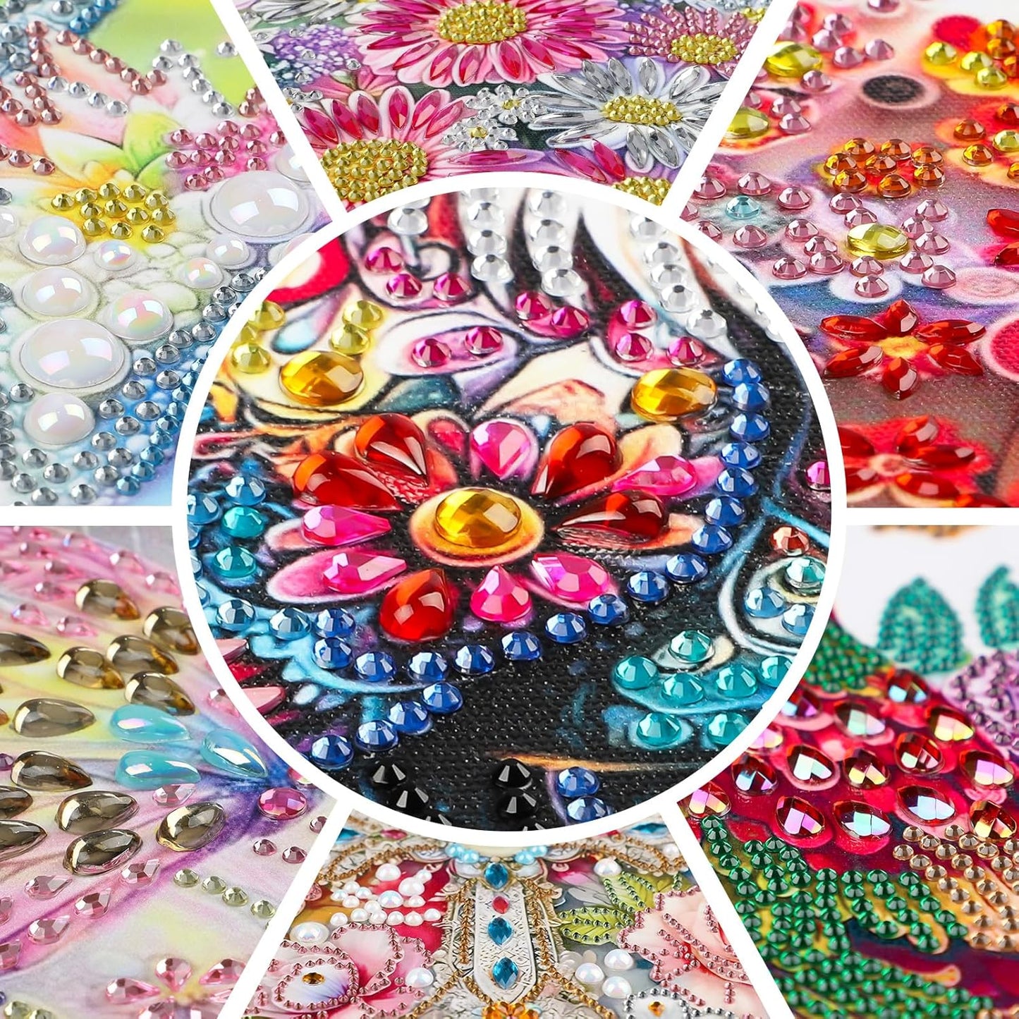 EOBROMD Diamond Hanging Art Kits for Adults, Travel Bus Suncatcher Diamond Art Painting, DIY Special Shaped Rhinestone Kits for Adults, Window Pendants Home Garden Wall Hanging Ornament