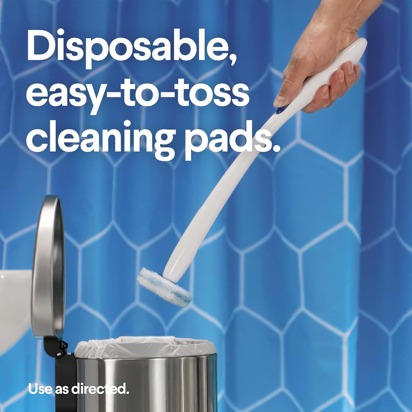 Clorox Original Cleaning System, ToiletWand, Storage Caddy, 6 Refill Heads, Dorm Room Essentials, (Package May Vary)