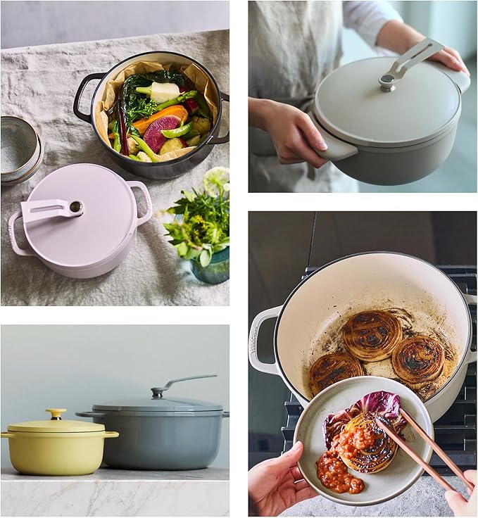 Vermicular Oven Pot 2.0 | Lightweight Enameled Cast Iron Pot | 14cm (1 Qt) | Non-Toxic | Induction-compatible | Dutch Oven | Made in Japan | Sea Salt White