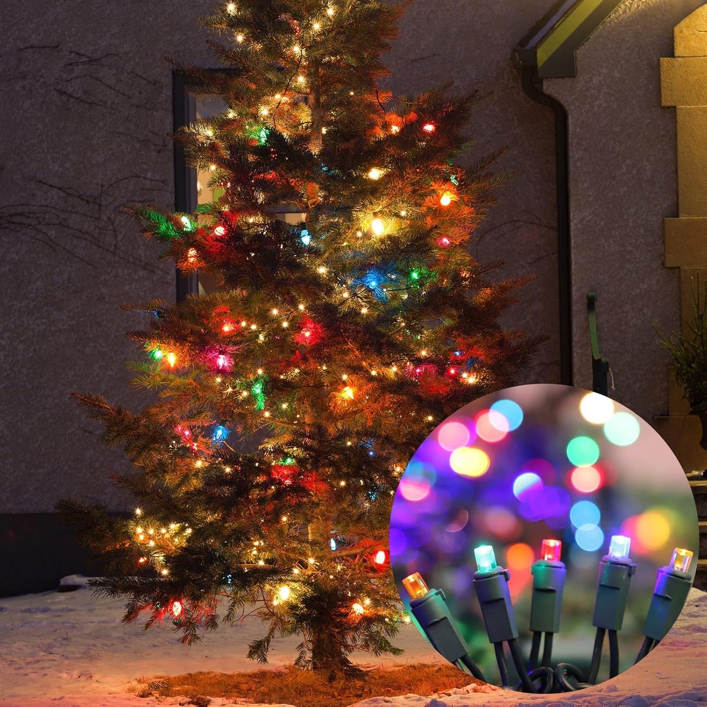 100 Count Multicolor- String Lights - 21.6FT LED Christmas Lights, Mini led Lights for Indoor Outdoor Home Holiday Party Wedding Independence Day Decoration