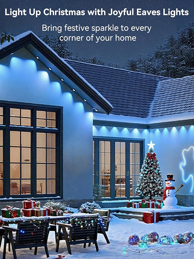 Permanent Outdoor Lights, 50FT RGB IP67 Waterproof Eaves Lighting, Smart LED Outside House Lights with App/Remote Control for Halloween, Christmas Decor, Holiday, Party, Daily, All Year-Round