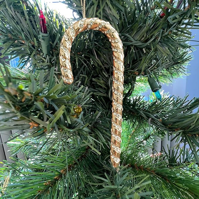 2025 Christmas Candy Cane Ornaments Hanging Ornaments for Xmas Tree Decorations Keepsake Gifts for Sisters Mom Grandma Women|Sugar Coated Ornament