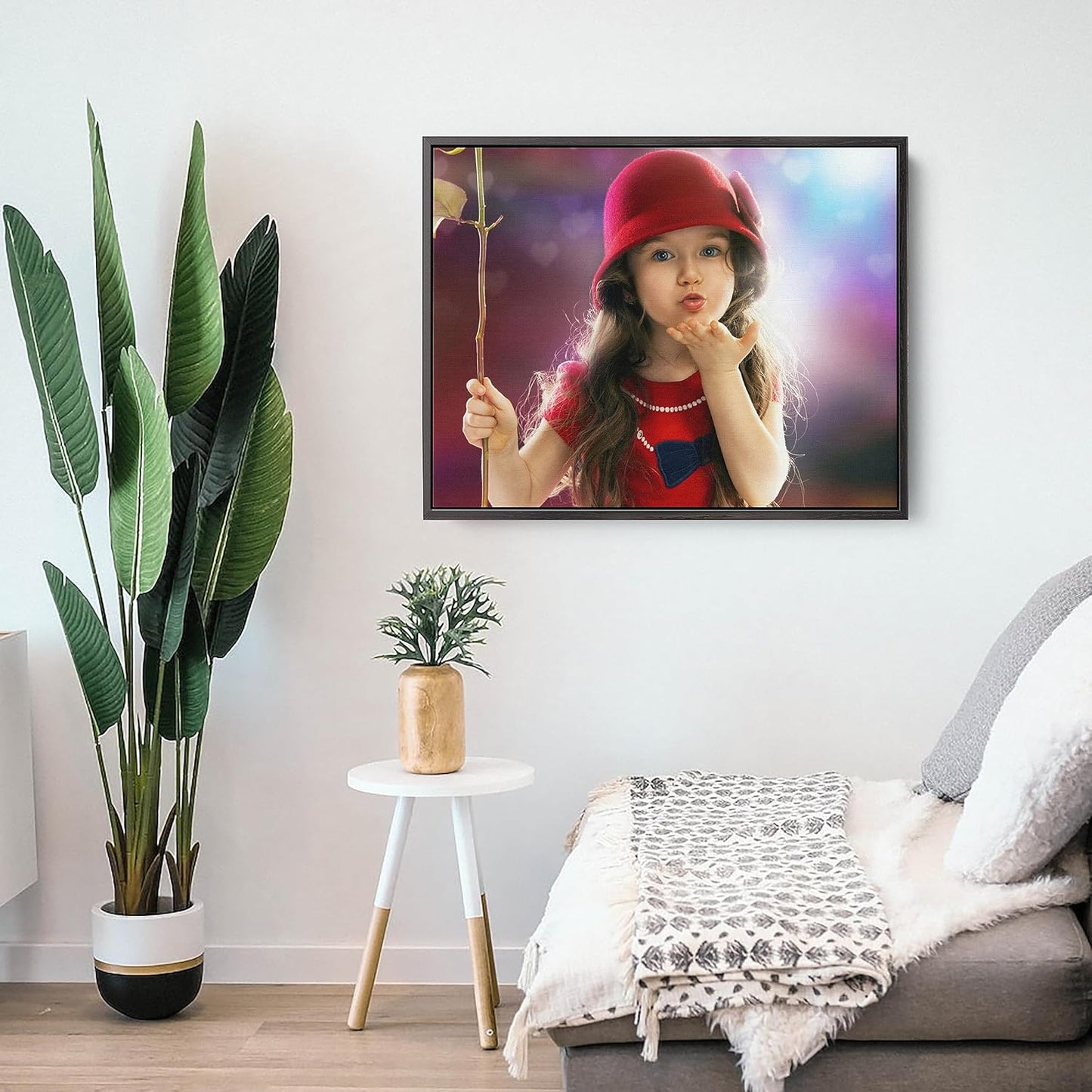 Personalized Custom Canvas Prints: Photo On Canvas (Black 12X12) Transform Your Photos into Stunning Framed Wall Art Digitally Printed Photo To Canvas Ideal for Home Decor, Gifts Keepsakes.