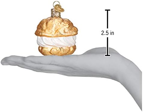 Old World Christmas Cream Puff Blown Glass 2020 Unique Christmas Ornaments for Christmas Tree Decorations