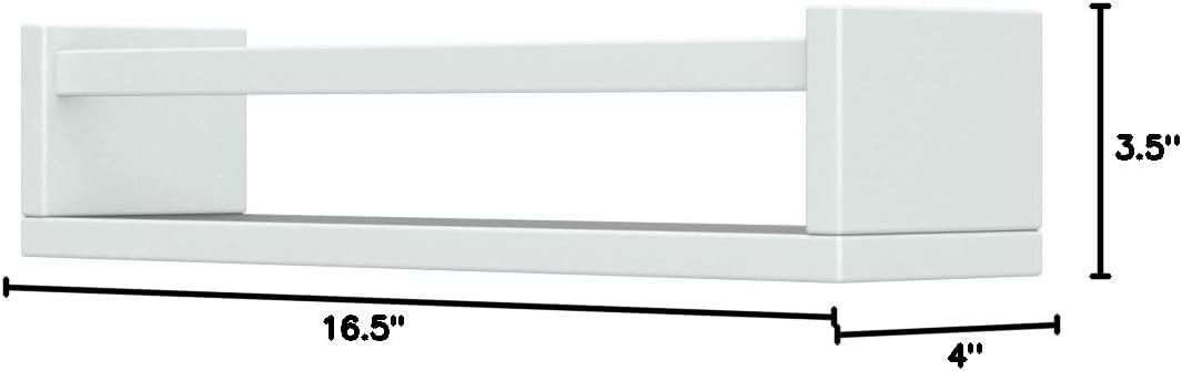 Forbena Floating Nursery Book Shelves for Wall Set of 4, White Wall Bookshelf for Kids Room, Small Wood Book Shelf Bookshelves for Baby Teen Boys Girls Bedoom Bathroom Toy and Decor Storage