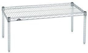 Omega Products Corporation 24" Deep x 30" Wide x 14" High Chrome Stationary Dunnage Rack