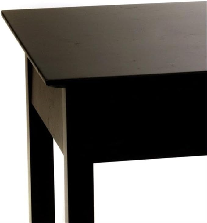 Convenience Concepts American Heritage End Table with Drawer and Shelf, Black