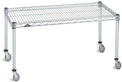 Omega Products Corporation 36" Deep x 60" Wide x 20" High Chrome Mobile Dunnage Rack