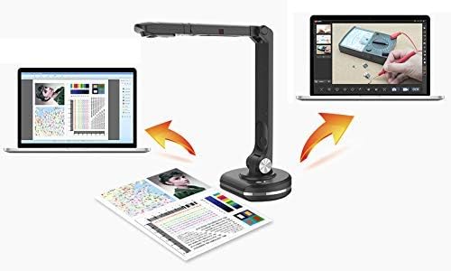JOYUSING V500S Joy-DocCam Document Camera, 1/4" CMOS Sensor, 8.0 Megapixel Camera, 100x Digital Zoom Function, Built-in Microphone, Autofocus Lens, Flexible Arms, Max Shooting Area 16.53"x11.69"
